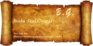 Buda Gyöngyi névjegykártya